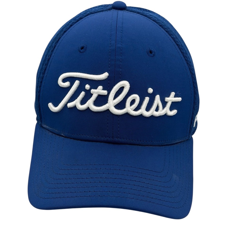 Titleist Pro V1 Golf Cap Hat Men's Medium Large Blue New Era Mesh